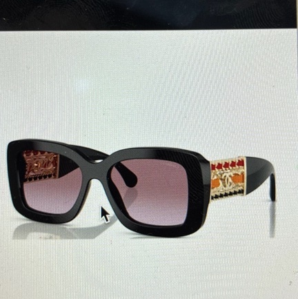 香奈兒Chanel 紫色漸層方形眼鏡 重工設計 不撞款 原價35000