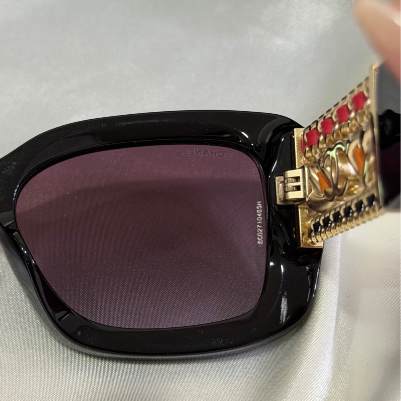 香奈兒Chanel 紫色漸層方形眼鏡 重工設計 不撞款 原價35000-5