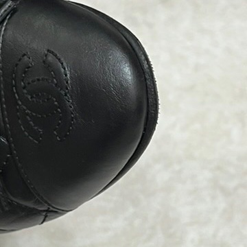 香奈兒 Chanel 芭蕾舞鞋 復古小牛皮黑 經典菱格紋-5