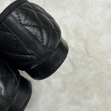 香奈兒 Chanel 芭蕾舞鞋 復古小牛皮黑 經典菱格紋-16