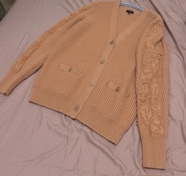 Chanel 香奈兒 21A浮雕袖子針織開襟衫 城堡系列-0