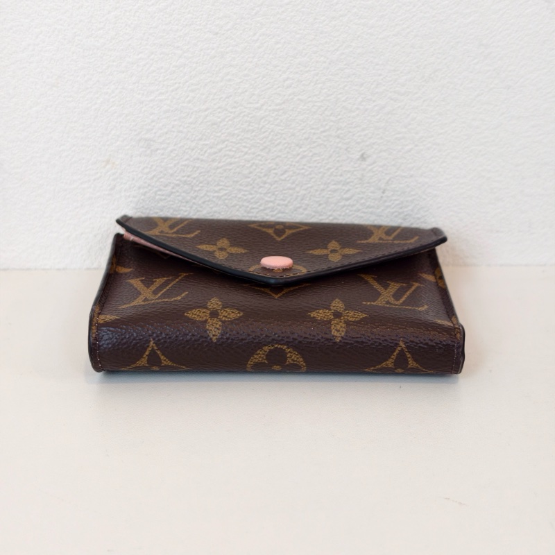 lv路易威登 粉色豆豆短款錢包-5