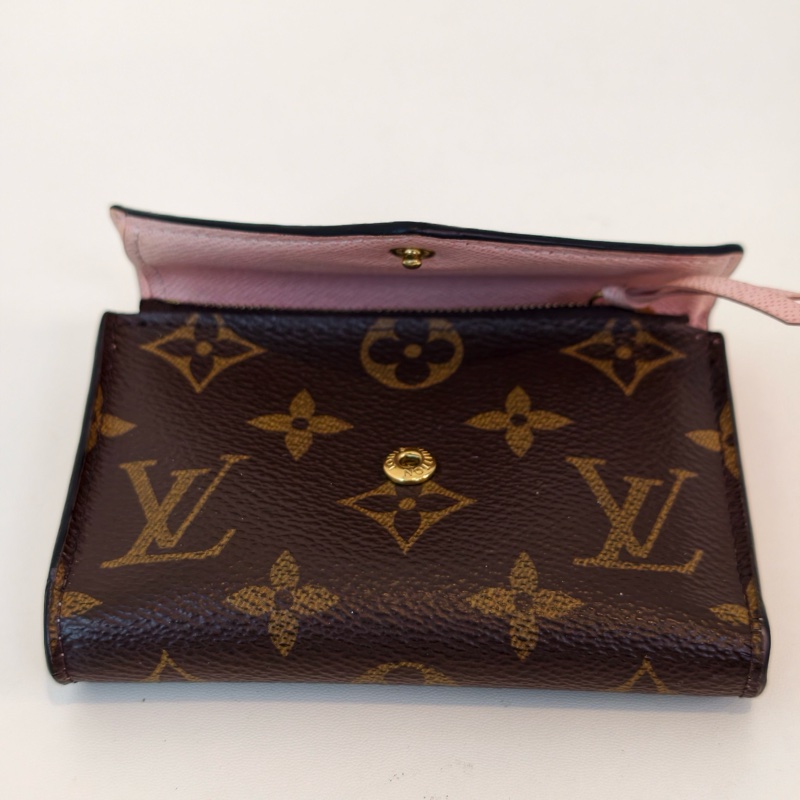 lv路易威登 粉色豆豆短款錢包-8