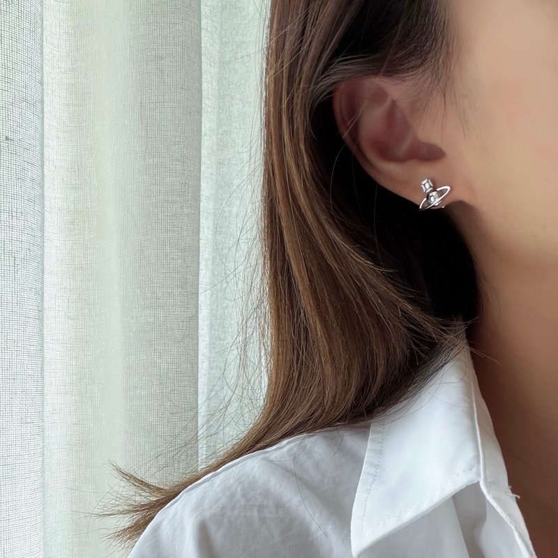 Vivienne Westwood🪐Leodaria Earrings稀有純銀 不對稱土星/愛心耳環-2