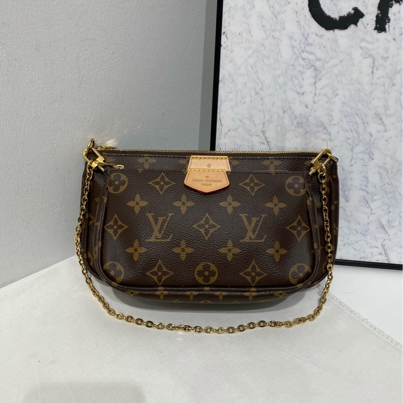 LV路易威登 五合一斜挎包 粉肩帶-1