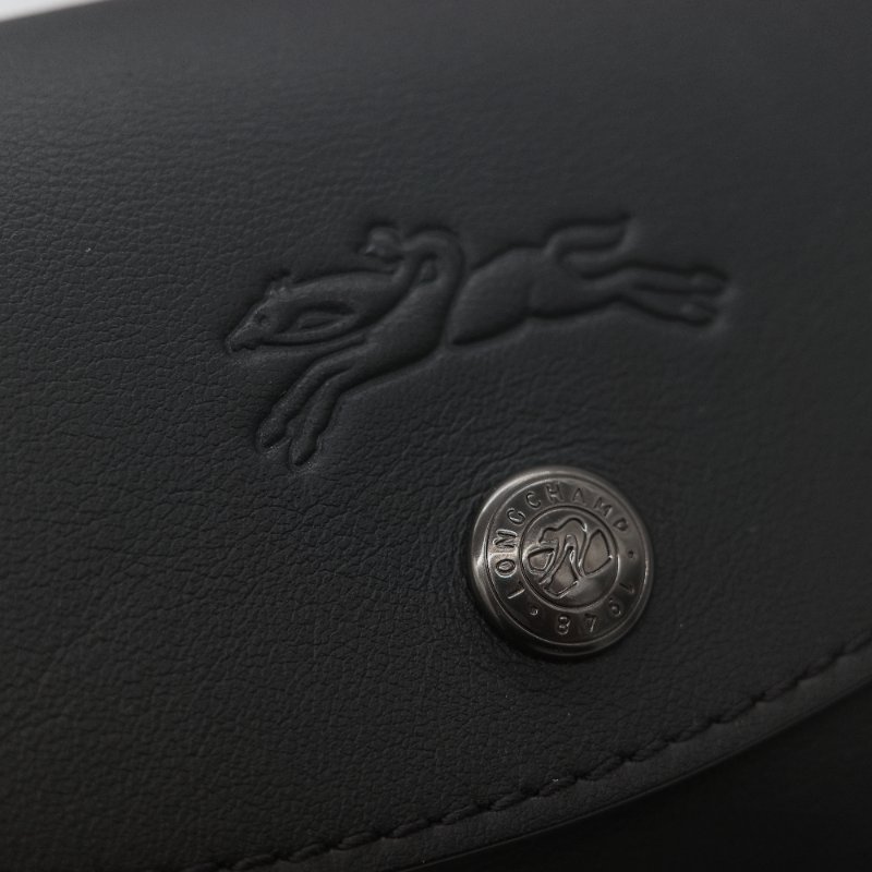 Longchamp 瓏驤 Le Pliage Xtra 經典黑色 頂級平滑小牛皮 中型 半月型單肩腋下包-14