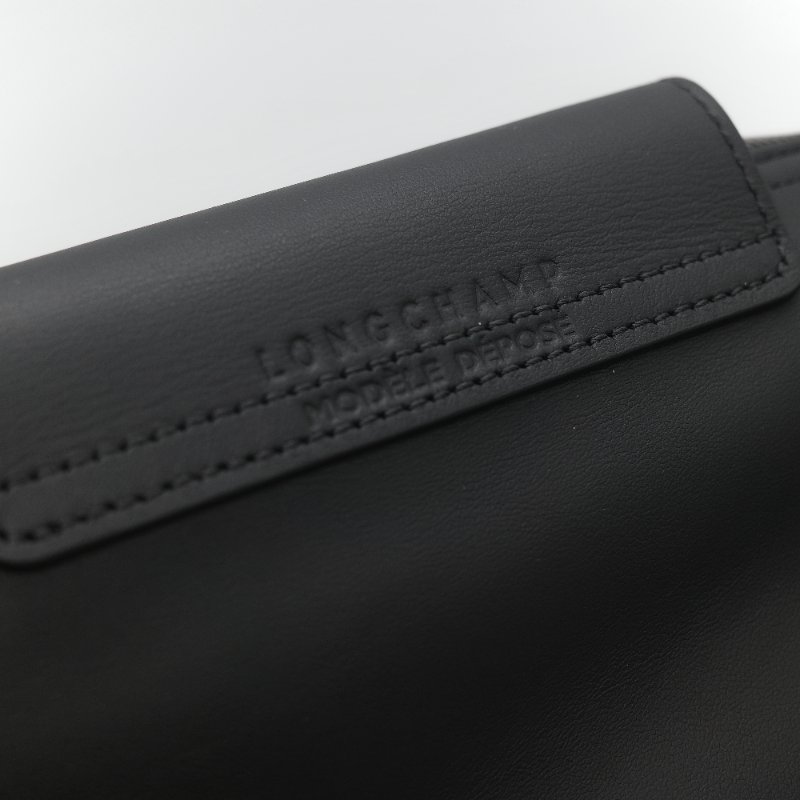 Longchamp 瓏驤 Le Pliage Xtra 經典黑色 頂級平滑小牛皮 中型 半月型單肩腋下包-19