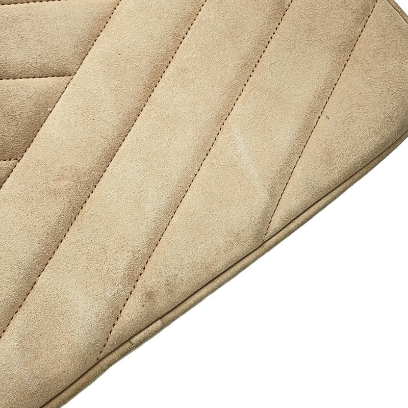 香奈兒單肩包，斜紋縫線，Coco標誌，麂皮，帶流蘇，手提包，CHANEL-6