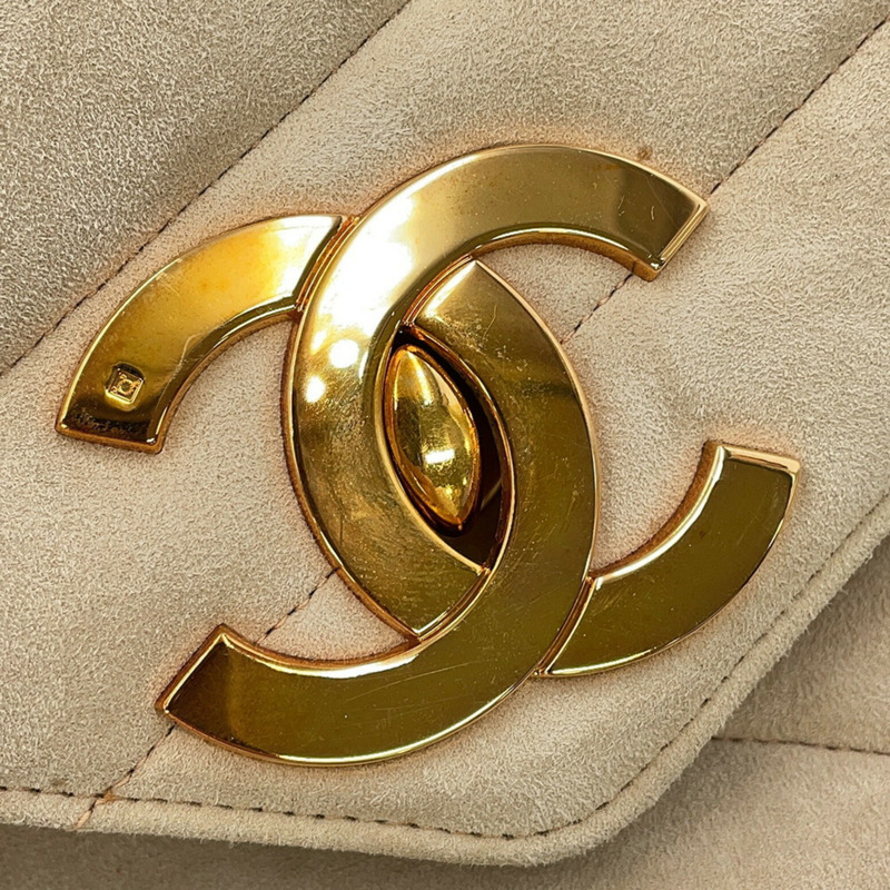 香奈兒單肩包，斜紋縫線，Coco標誌，麂皮，帶流蘇，手提包，CHANEL-12