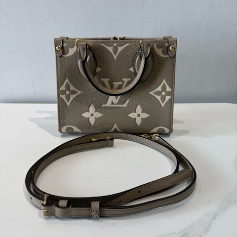 Lv/路易威登 onthego bb手提單肩斜挎包 大象灰