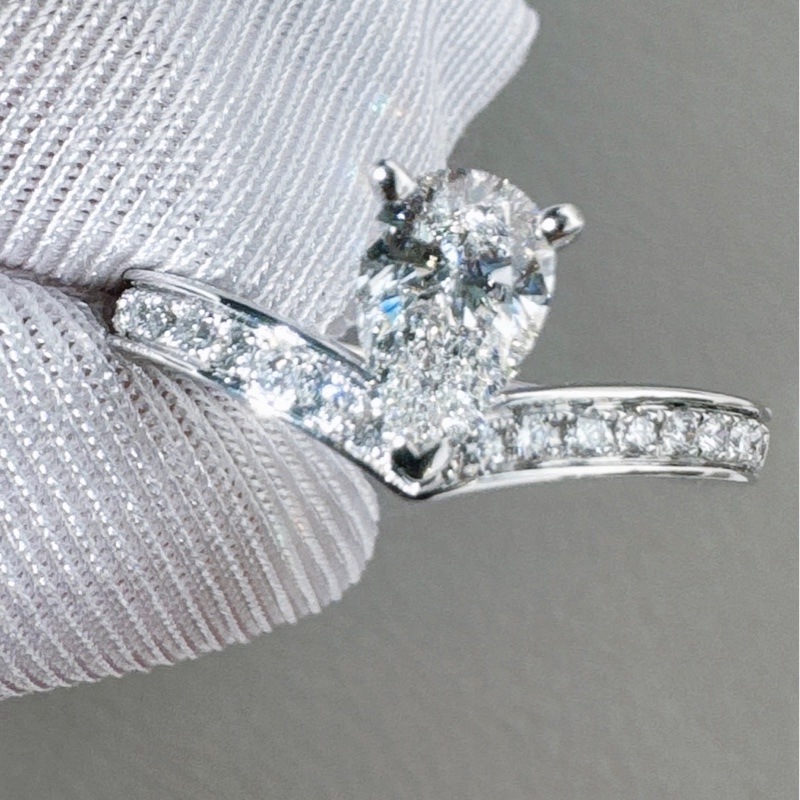 Chaumet尚美 Josephine 白鷺冠冕 V字型水滴鑽戒，50號-5