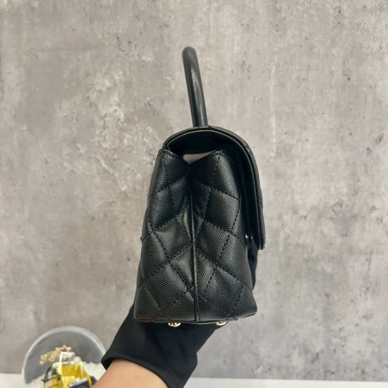 Chanel coco handle24 黑金 荔枝牛 晶片款-2