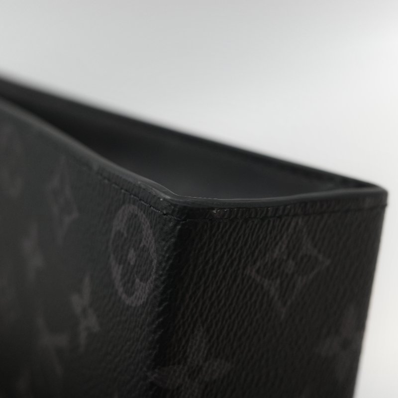 Louis Vuitton 路易威登 Pochette Voyage MM 帆布 經典黑灰雙色 塗層帆布 牛皮中型手拿包-11