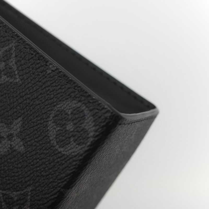 Louis Vuitton 路易威登 Pochette Voyage MM 帆布 經典黑灰雙色 塗層帆布 牛皮中型手拿包-13