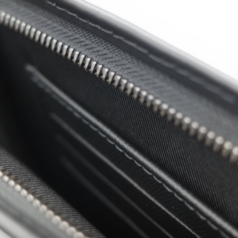 Louis Vuitton 路易威登 Pochette Voyage MM 帆布 經典黑灰雙色 塗層帆布 牛皮中型手拿包-21