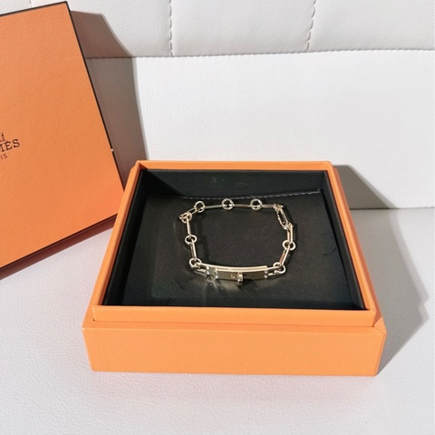 Hermes愛馬仕Kelly chain六鑽手鍊，ST尺寸