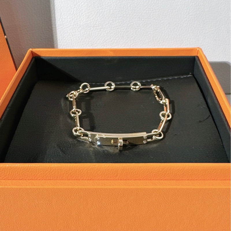 Hermes愛馬仕Kelly chain六鑽手鍊，ST尺寸-1