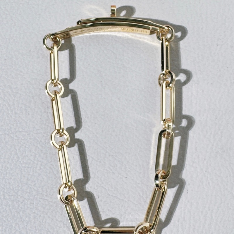 Hermes愛馬仕Kelly chain六鑽手鍊，ST尺寸-5