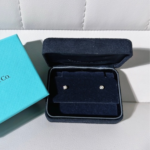 Tiffany蒂芙尼 Elsa Peretti® 系列 18K黃金 泡泡單鑽耳釘