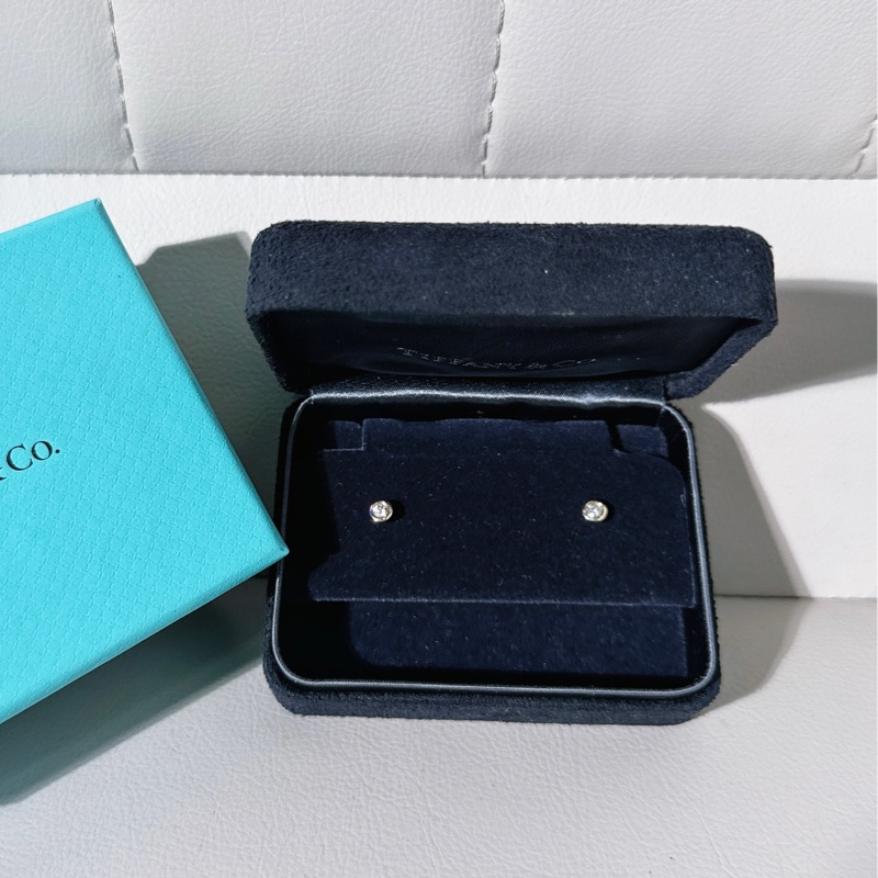 Tiffany蒂芙尼 Elsa Peretti® 系列 18K黃金 泡泡單鑽耳釘-0