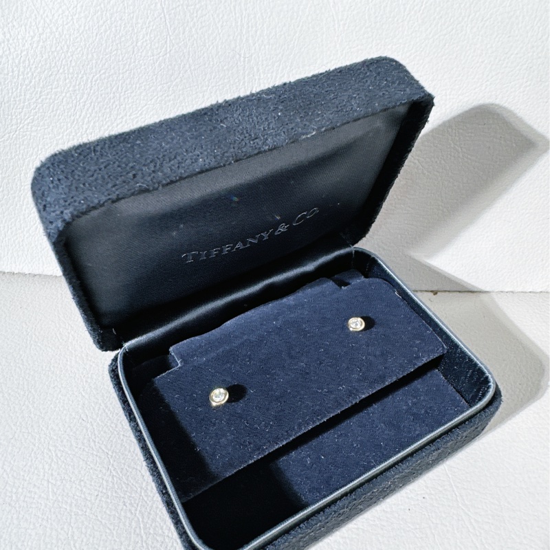 Tiffany蒂芙尼 Elsa Peretti® 系列 18K黃金 泡泡單鑽耳釘-2