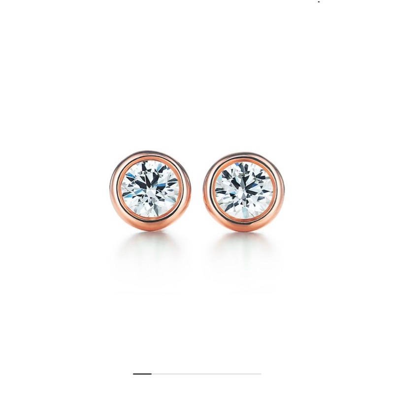 Tiffany蒂芙尼 Elsa Peretti® 系列 18K黃金 泡泡單鑽耳釘-7