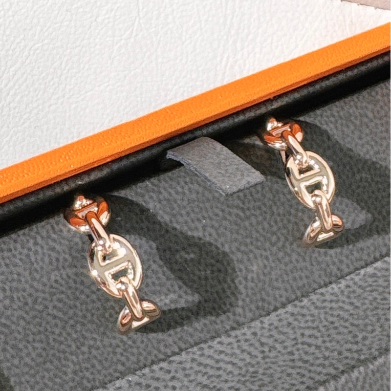 Hermes 愛馬仕Chaine d'Ancre Enchaîné 豬鼻子爬耳式耳環-3