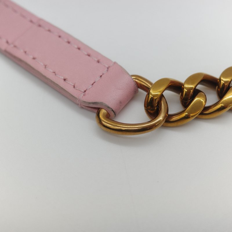 Louis Vuitton 路易威登 New Wave 櫻花粉 絎縫小牛皮 立體波浪紋拉鍊 斜背相機包-13