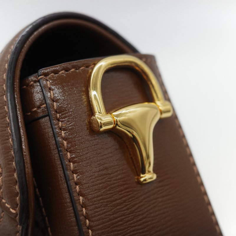 Gucci 古馳 Horsebit 1955 經典烏木色 GG Supreme 帆布 小牛皮 雙背帶 斜背包相機包-13