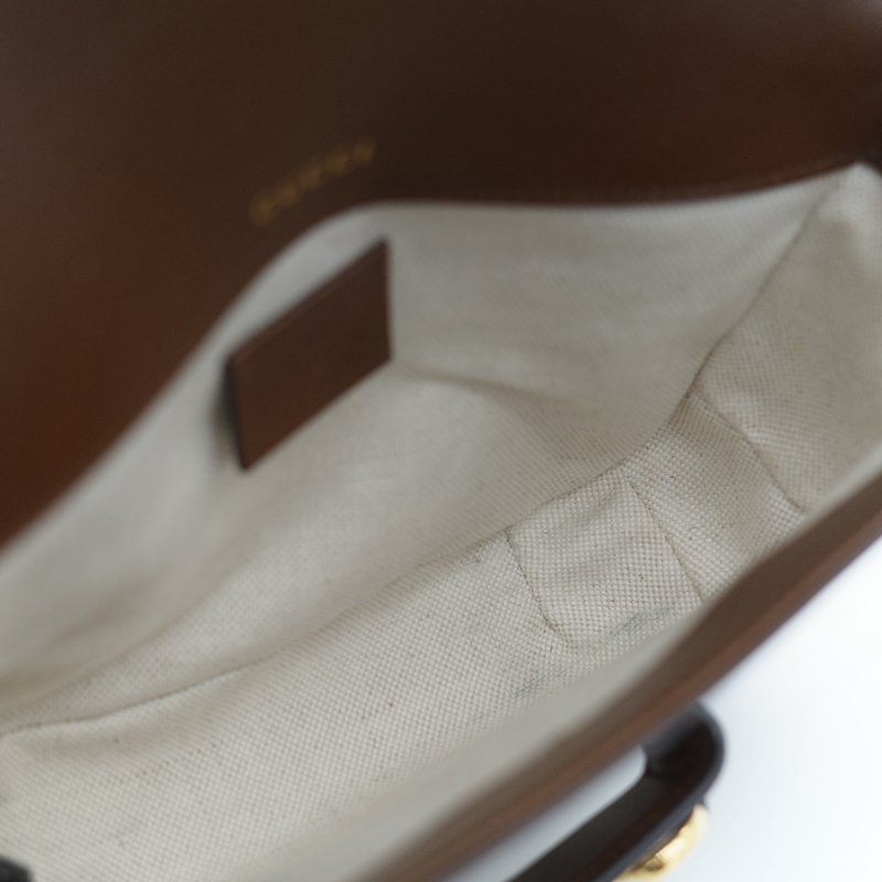 Gucci 古馳 Horsebit 1955 經典烏木色 GG Supreme 帆布 小牛皮 雙背帶 斜背包相機包-18