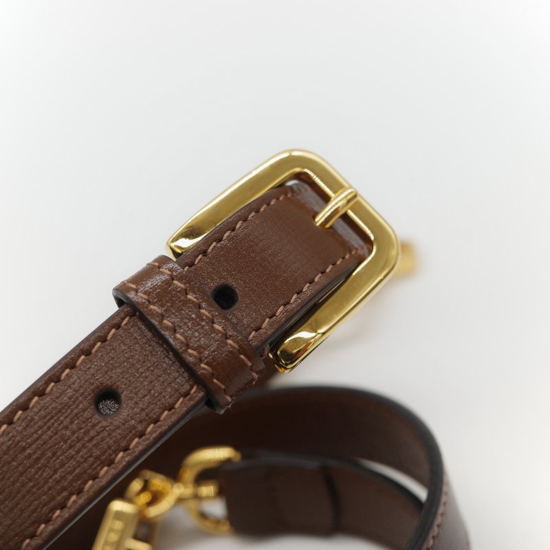 Gucci 古馳 Horsebit 1955 經典烏木色 GG Supreme 帆布 小牛皮 雙背帶 斜背包相機包-22