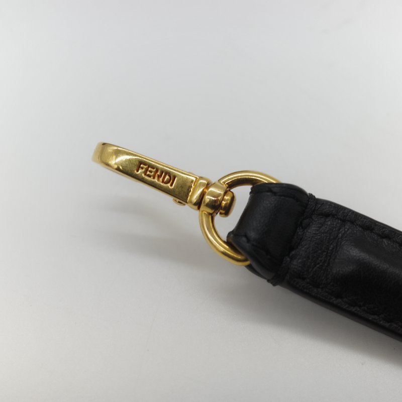 Fendi 芬迪 Baguette 經典FF Logo 滿版 咖啡色 羊毛絨 迷你 腋下肩背 兩用法棍包-22