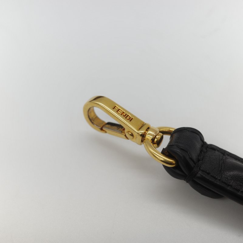 Fendi 芬迪 Baguette 經典FF Logo 滿版 咖啡色 羊毛絨 迷你 腋下肩背 兩用法棍包-23