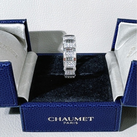 Chaumet尚美 class one 白金滿鑽戒指，66號