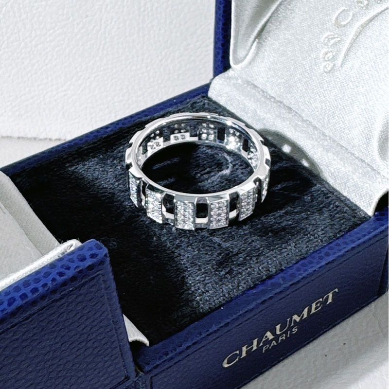 Chaumet尚美 class one 白金滿鑽戒指，66號-2
