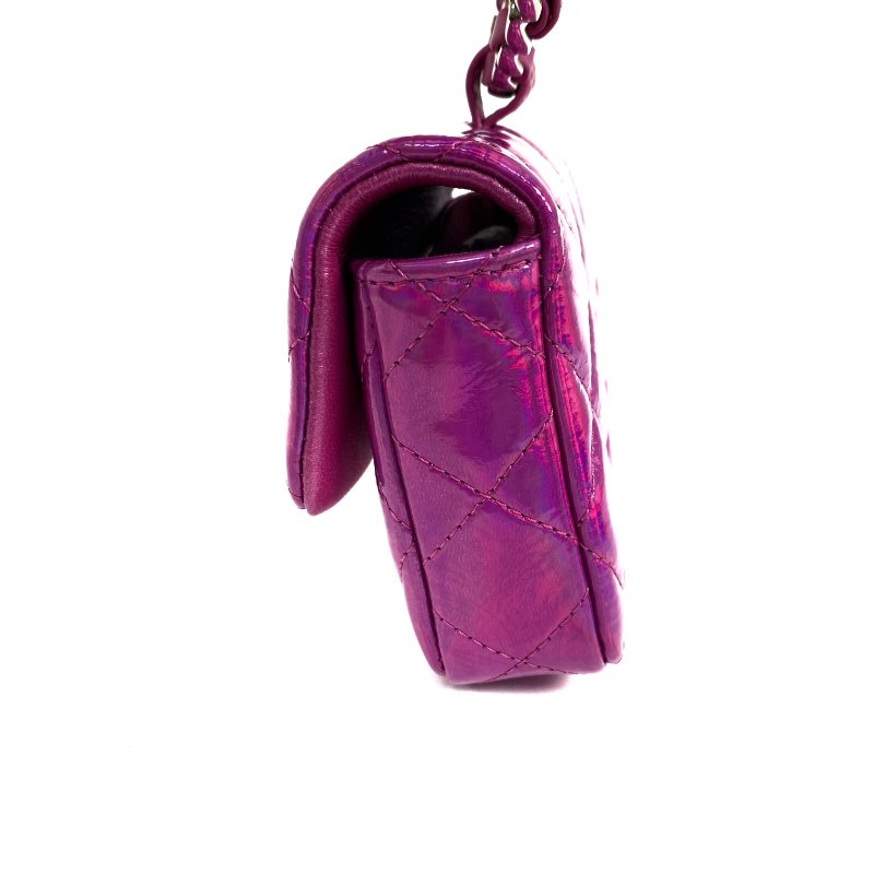 △ Chanel 香奈兒 Metallic Pink Patent Leather Silver Tone Metal Mini Pouch 金屬粉紅色漆皮銀色金屬迷你小袋 - 267005805-2