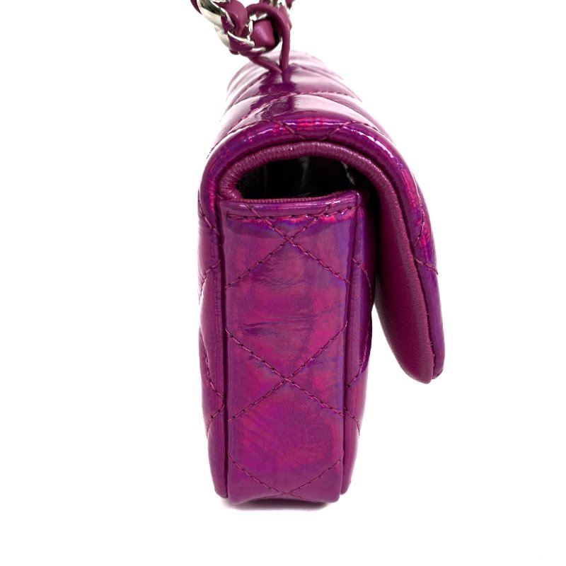 △ Chanel 香奈兒 Metallic Pink Patent Leather Silver Tone Metal Mini Pouch 金屬粉紅色漆皮銀色金屬迷你小袋 - 267005805-4