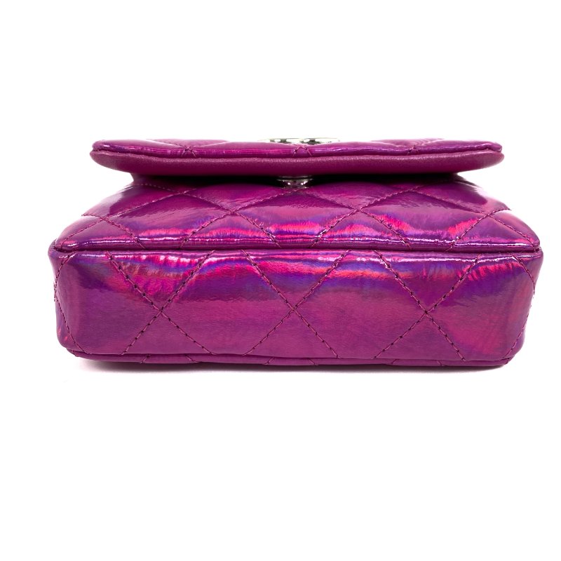 △ Chanel 香奈兒 Metallic Pink Patent Leather Silver Tone Metal Mini Pouch 金屬粉紅色漆皮銀色金屬迷你小袋 - 267005805-5