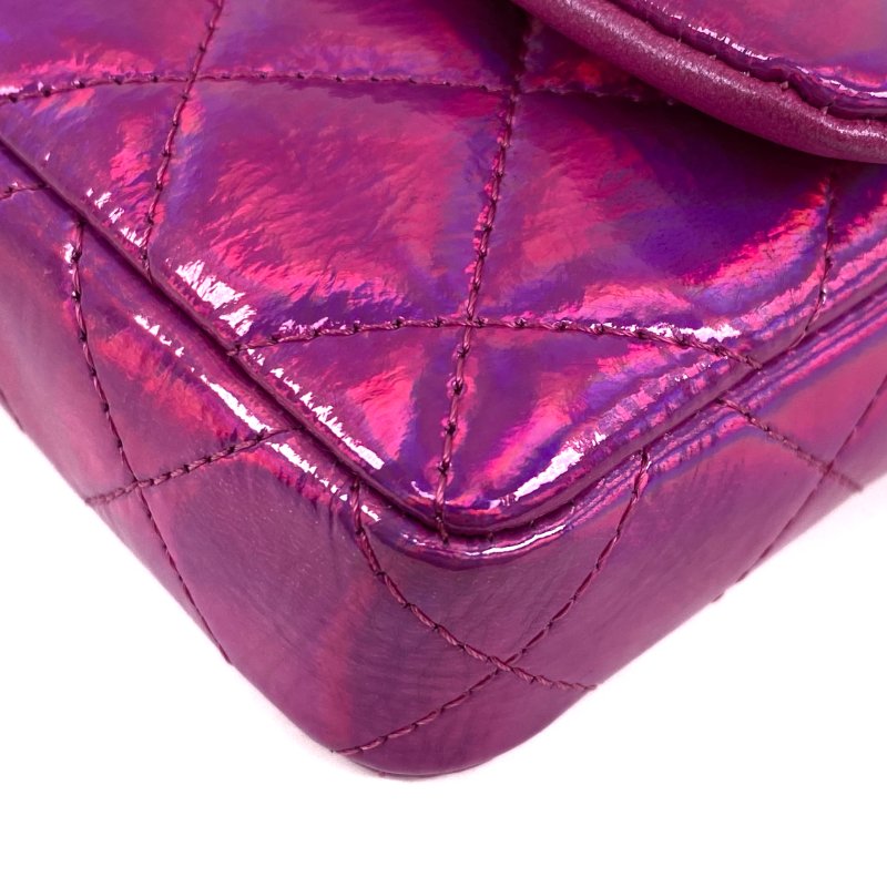 △ Chanel 香奈兒 Metallic Pink Patent Leather Silver Tone Metal Mini Pouch 金屬粉紅色漆皮銀色金屬迷你小袋 - 267005805-7