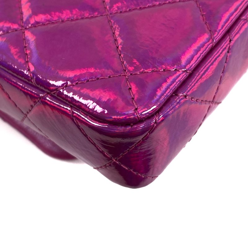 △ Chanel 香奈兒 Metallic Pink Patent Leather Silver Tone Metal Mini Pouch 金屬粉紅色漆皮銀色金屬迷你小袋 - 267005805-8