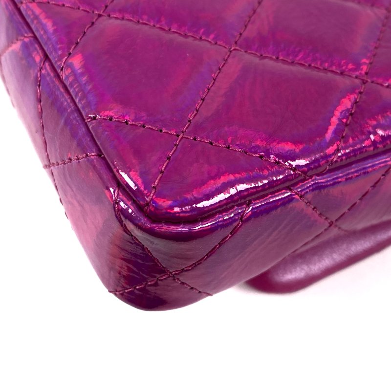 △ Chanel 香奈兒 Metallic Pink Patent Leather Silver Tone Metal Mini Pouch 金屬粉紅色漆皮銀色金屬迷你小袋 - 267005805-9