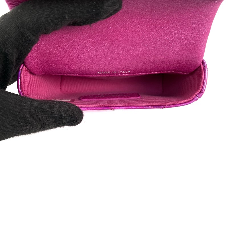 △ Chanel 香奈兒 Metallic Pink Patent Leather Silver Tone Metal Mini Pouch 金屬粉紅色漆皮銀色金屬迷你小袋 - 267005805-13