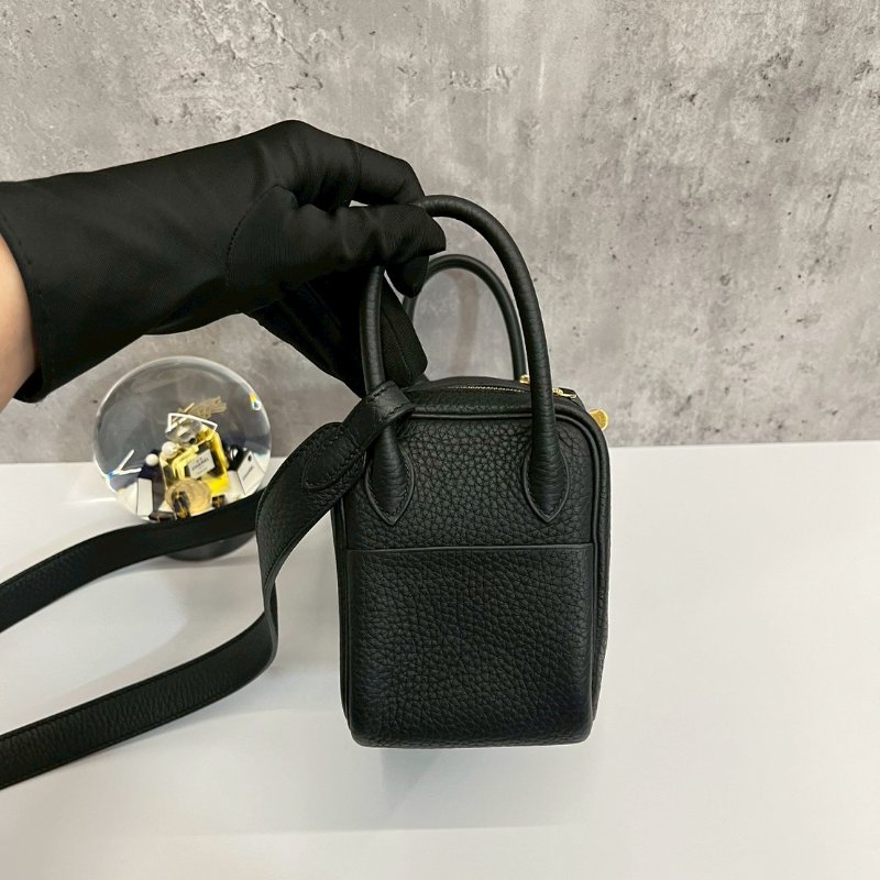 Hermès Mini Lindy 二代 黑金 全新 K 刻-3