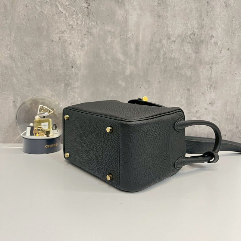 Hermès Mini Lindy 二代 黑金 全新 K 刻-5