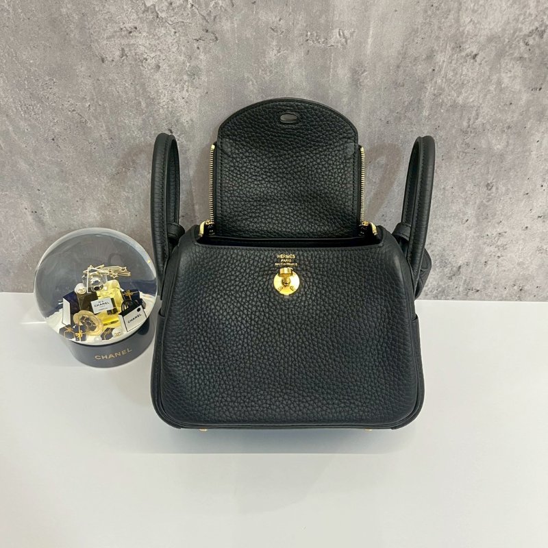 Hermès Mini Lindy 二代 黑金 全新 K 刻-7