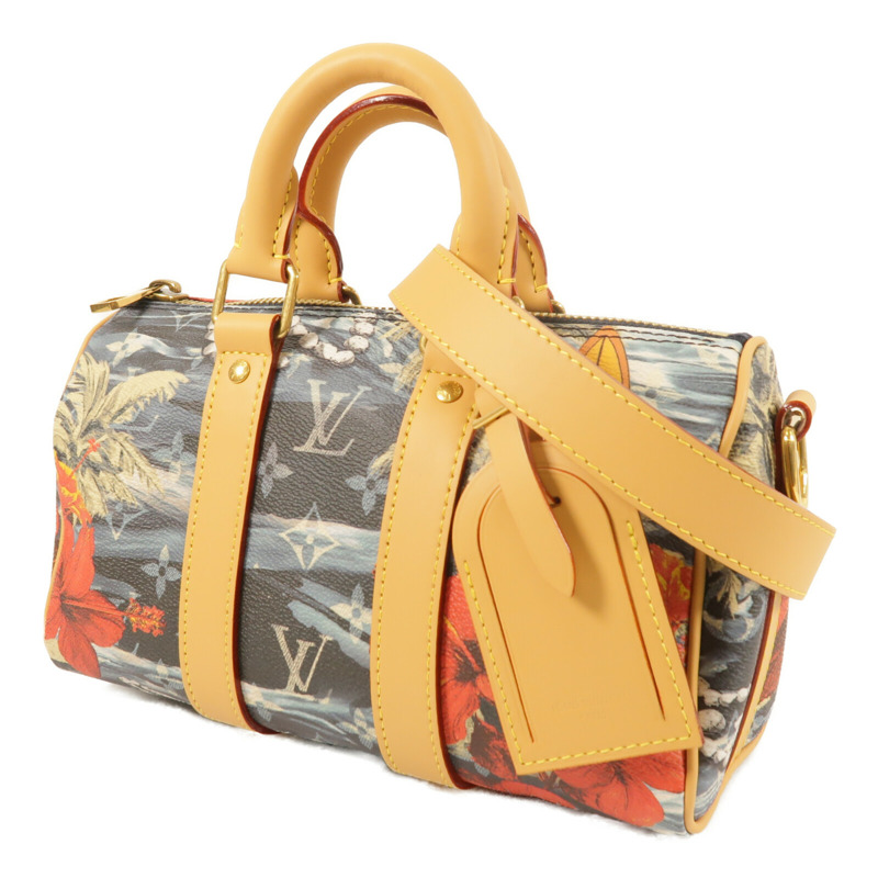 LOUIS VUITTON Surfing Monogram Keepall Bandouliere 25金扣手挽肩背兩用袋-1