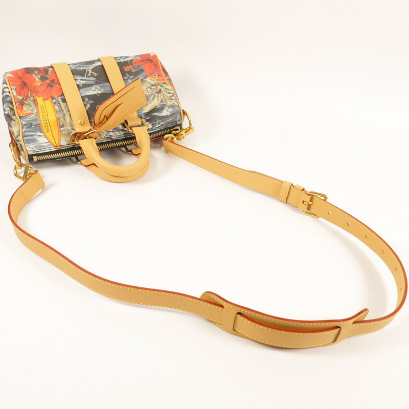 LOUIS VUITTON Surfing Monogram Keepall Bandouliere 25金扣手挽肩背兩用袋-6