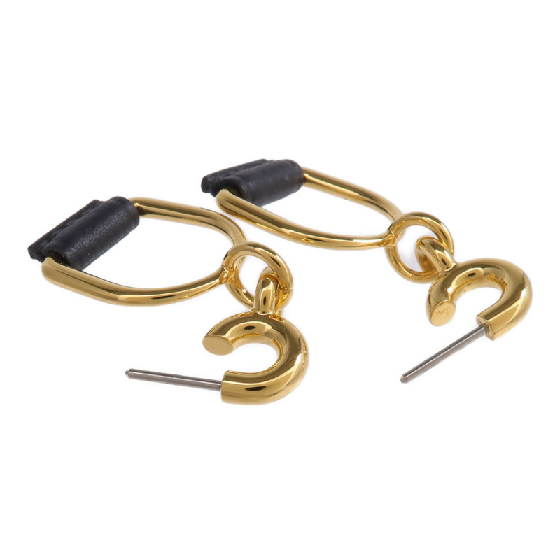 HERMES Swift皮革/金屬Heritage Equestre Etrier Earrings耳環-3
