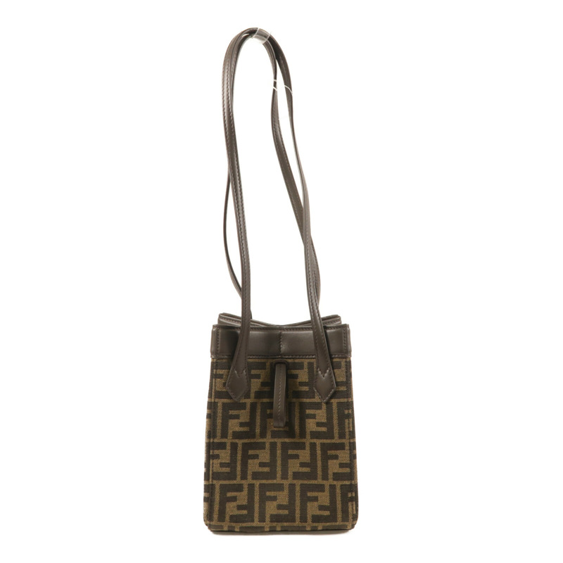 FENDI 帆布Origami Mini FF金扣肩背袋-2