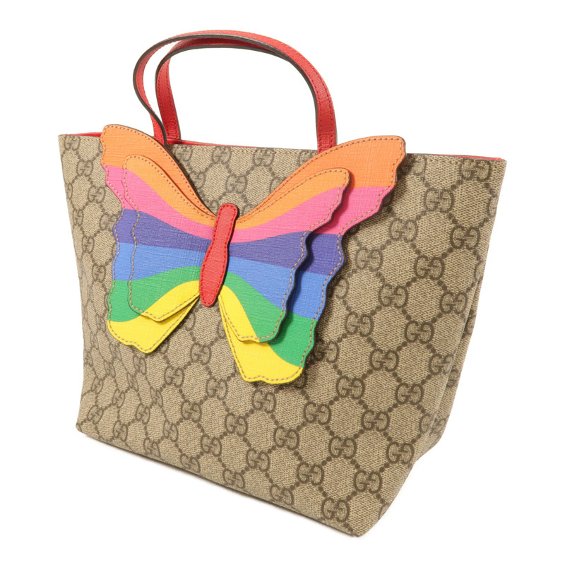 GUCCI 塗層帆布Hand Bag銀扣手挽袋-1
